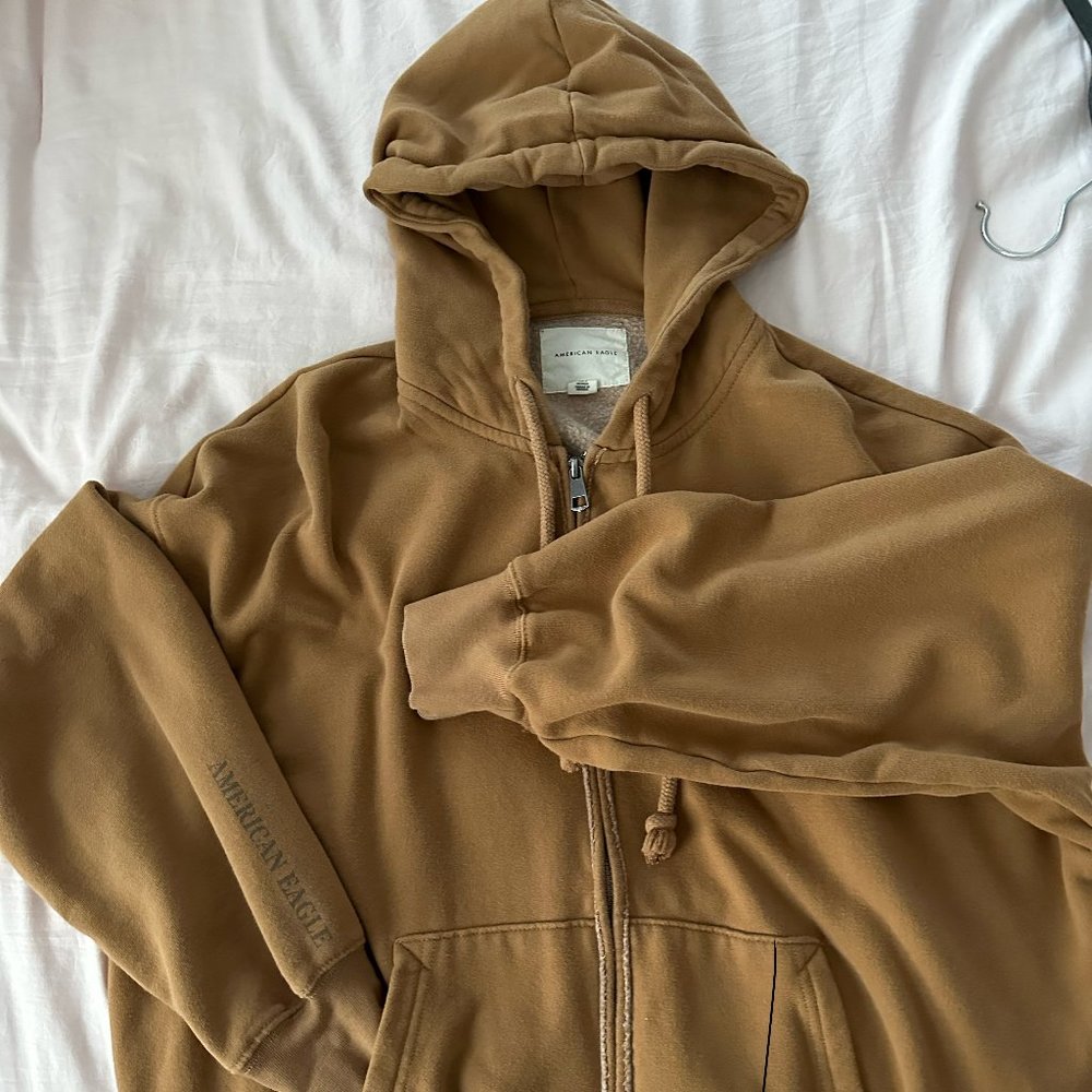 American Eagle Brown Zip Up